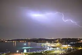 Lightning above Chitgar Lake.