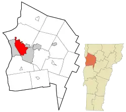 Location within Chittenden County
