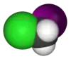 Spacefill model of chloroiodomethane