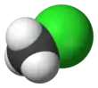 Spacefill model of chloromethane