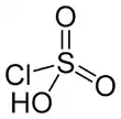 Structural formula of chlorosulfuric acid