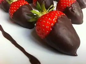 Chocolate-dipped strawberry