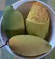 Semi-ripe but ready to eat Chok Anan mangoes.