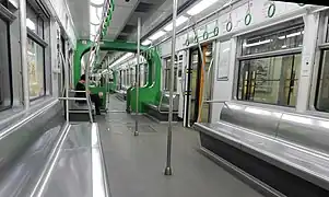 Interior of a Line 2 train