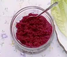 Red chrain is made with beetroot