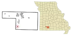 Location of Spokane, Missouri