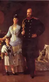 The Russian Imperial couple and their youngest son Mikhail