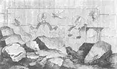 19th-century sketch of a Christian wall painting