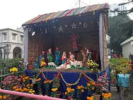 Christmas statues depicting Mary and nativity, Archbishop's House, Kakrail, Dhaka