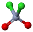 Ball and stick model of chromyl chloride