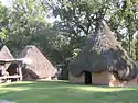 Reconstructed dwellings at the Chucalissa site