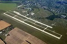 Aerial view of Chuhuiv air base.