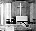 Pews and west-end altar in chapel, 1965