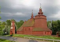 Wooden church in Męcina Wielka