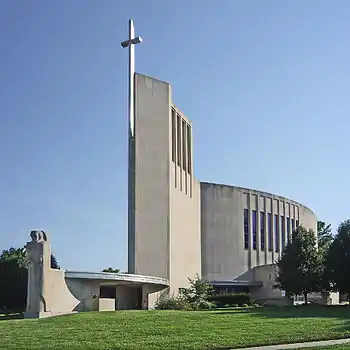 Church of Saint Francis Xavier in Kansas City, Missouri, designed by architect Barry Byrne.