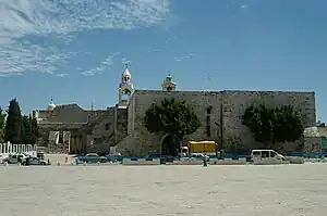 View of The Church of the Nativity from Manger Square.