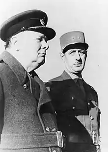 Image 27Prime Minister Churchill and General de Gaulle at Marrakesh, January 1944 (from Diplomatic history of World War II)