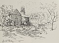 A 1914 illustration of the church from its graveyard