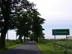 Road sign to Cichoradz