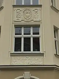 Stucco decoration on the facade