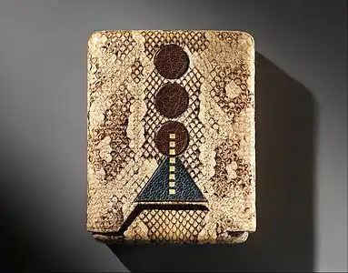 Cigarette case of snakeskin and gold by Pierre Legrain (1925) (Metropolitan Museum)