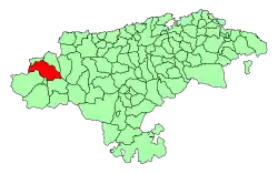 Location of Cillorigo de Liébana