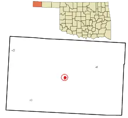 Location within Cimarron County and Oklahoma