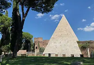 Pyramid of Cestius, Rome, by Gaius Cestius, c.12 BC