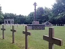 The Croaz Ty Ru cross in the Belgian cemetery