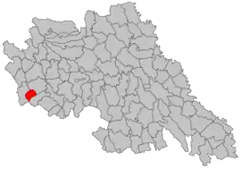 Location in Iași County