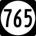 State Route 765 marker