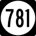 State Route 781 marker