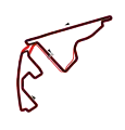 North circuit and south circuit layouts shown in Grand Prix Circuit track map (2009–2021)