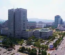 Daejeon City Hall and nearby Dunsan area