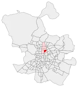 Location of Ciudad Jardín