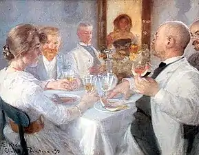 At the Lunch Table in Civita d'Antino (1890)