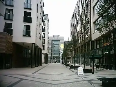 The Boulevard at Clarence Dock, looking towards the Royal Armouries Museum