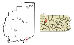 Location of New Bethlehem in Clarion County, Pennsylvania.