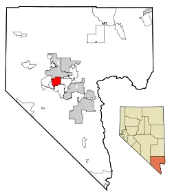 Location of Spring Valley in Clark County, Nevada