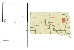 Location in Clark County and the state of South Dakota