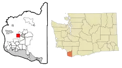 Location of Dollars Corner, Washington