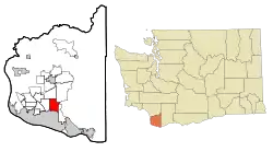 Location of Orchards, Washington