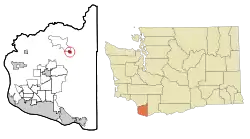 Location of Yacolt, Washington