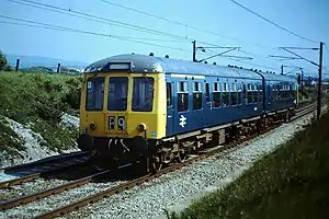 A class 108 unit formed from Nos. M50944, M56228 in 1975.