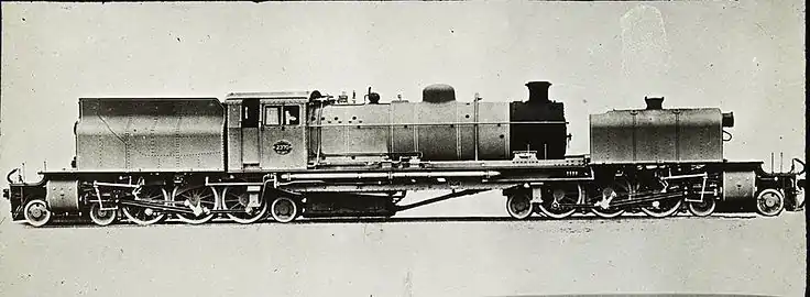 Works picture of Hannoversche Maschinenbau AG-built no. 2370, the first of the Class GF with English-only cabside number plates, c. 1927