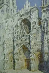 La Cathédrale de Rouen. Le portail et la tour Saint-Romain, plein soleil; harmonie bleue et or1892-1893Musée d'OrsayParis, France