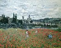 Claude Monet, Poppies near Vétheuil, 1879