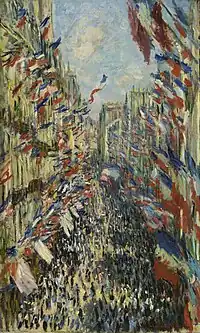 Claude Monet Rue Montorgueil à Paris. Fête du 30 juin 1878 [fr], Musée d'Orsay