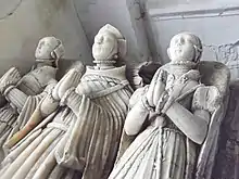 Effigies of Sir Robert Broke, Anne Waring, his first wife, and Dorothy Gatacre, his second wife.