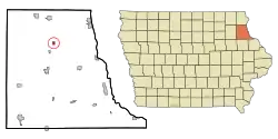 Location of Farmersburg, Iowa